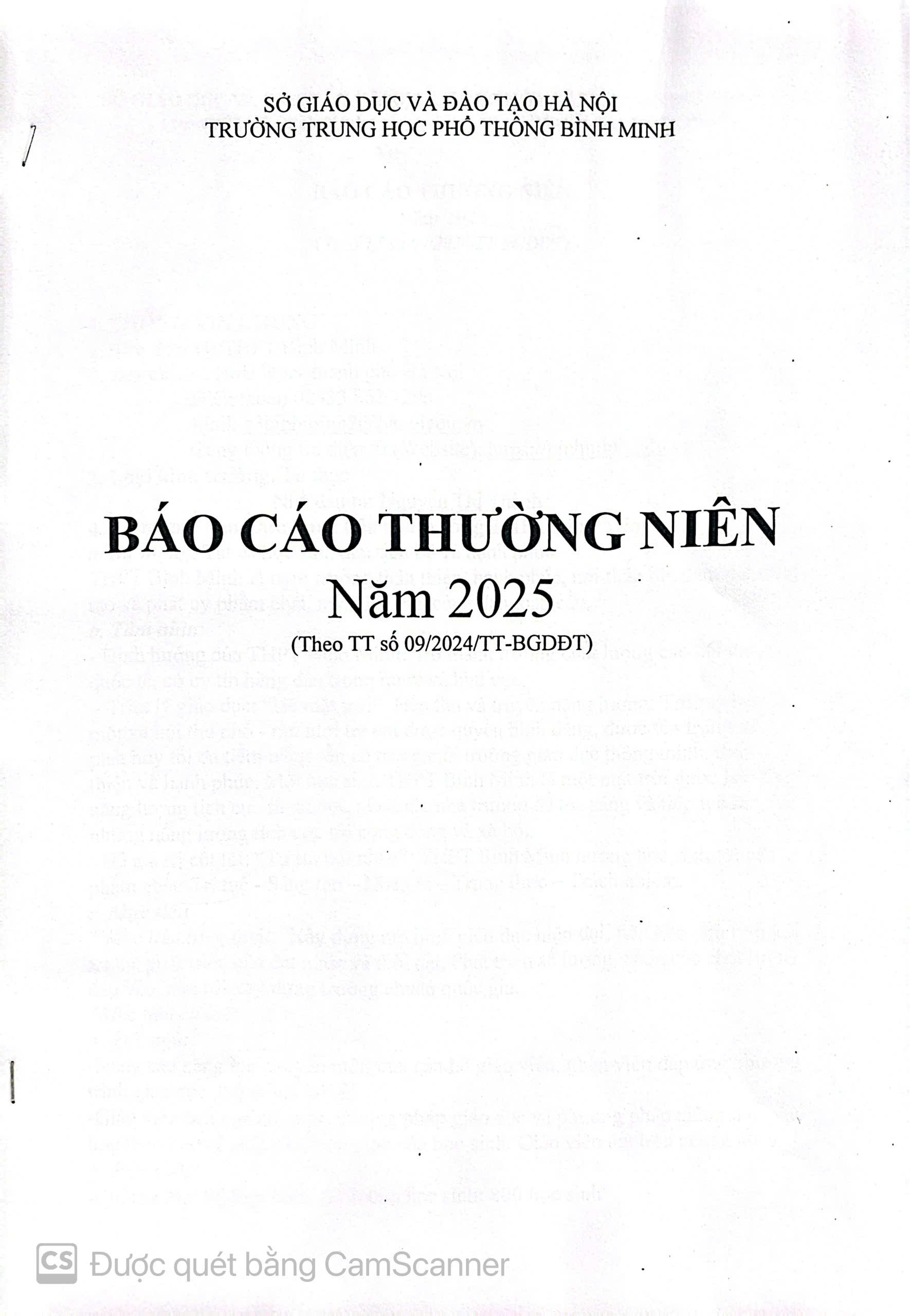 BÁO CÁO THƯỜNG NIÊN 2025